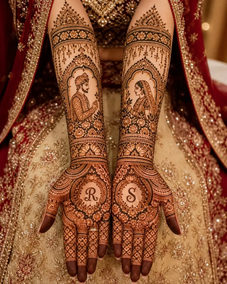 Royal bridal mehndi design applied by professional mehndi artist in Varanasi